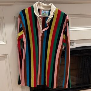 Rowing Blazers Multicolor Vertical Stripe Polo Rugby